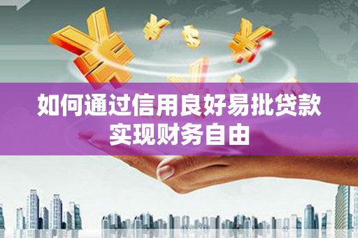 托克逊如何通过信用良好易批贷款实现财务自由