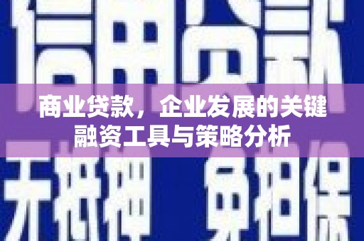 托克逊商业贷款，企业发展的关键融资工具与策略分析