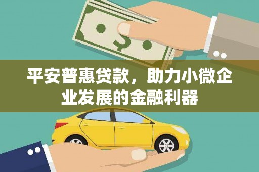 托克逊平安普惠贷款，助力小微企业发展的金融利器