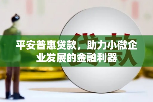 托克逊平安普惠贷款，助力小微企业发展的金融利器